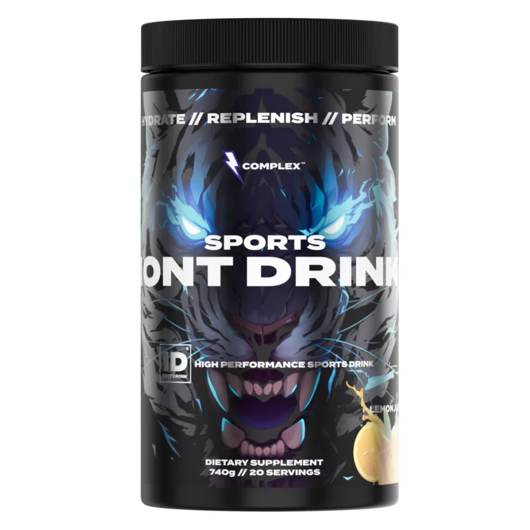 3D render of supplement bottle, back view, by Arc Studio