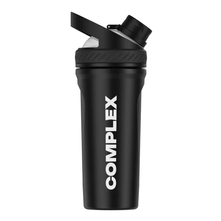 Detail 3D render of metallic foliage label on supplement bottle by Arc Studio