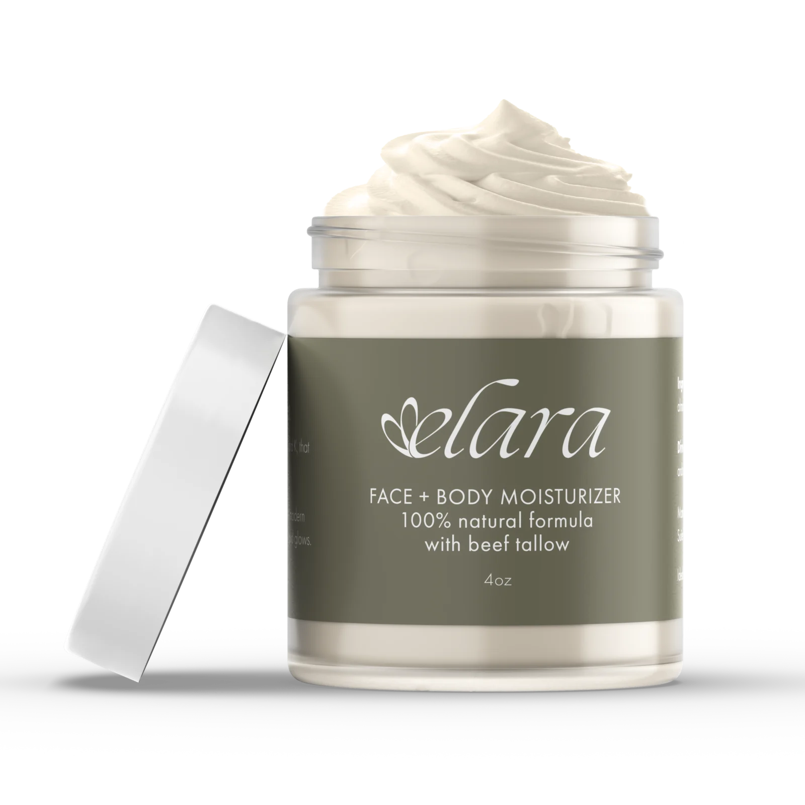 Photorealistic 3D render of a frosted glass body moisturizer jar by Arc Studio