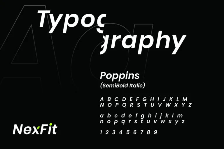 Nexfit Gym brand style guide page 5 by Arc Studio