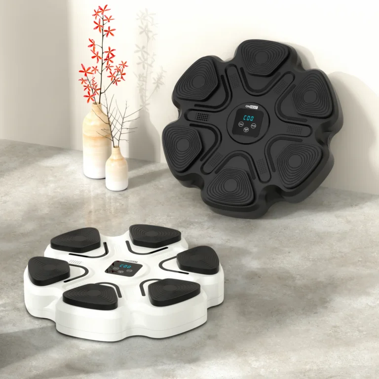 Lifestyle 3D render of the OnBeat boxing machine by Arc Studio
