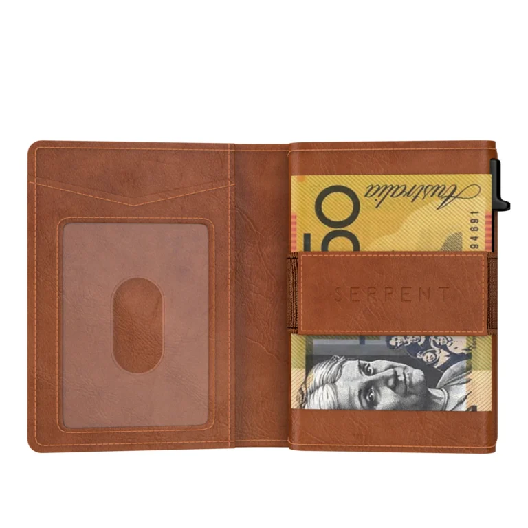 Detail 3D render of leather texture on Serpent wallet by Arc Studio